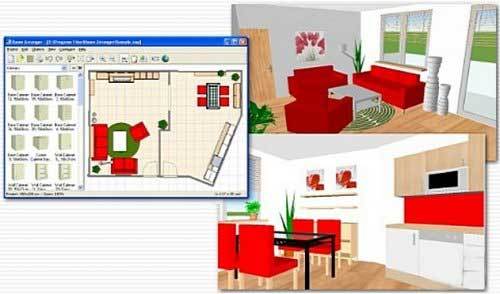 Триизмерен компютърен модел на интериор на апартамент