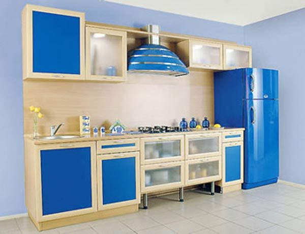 Синя кухня (35 снимки): видео инструкции за декориране на интериорен дизайн в тъмни цветове със собствените си ръце, цена, снимка