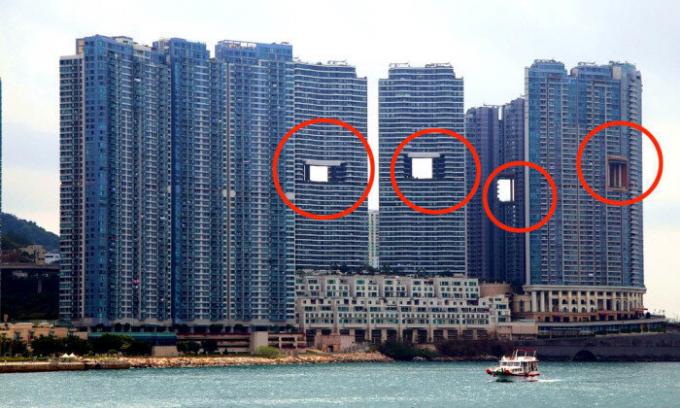 "течове", небостъргачи, построени в Хонконг.