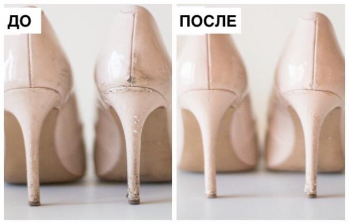 Френски начина, по който да бъдат "изтрити" никакви драскотини от лакирани обувки