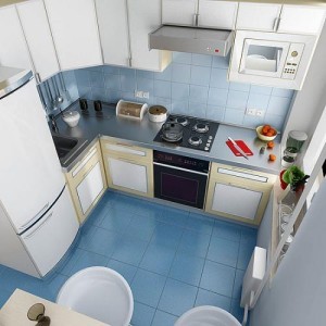 Подреждане на кухненски шкафове в малка стая
