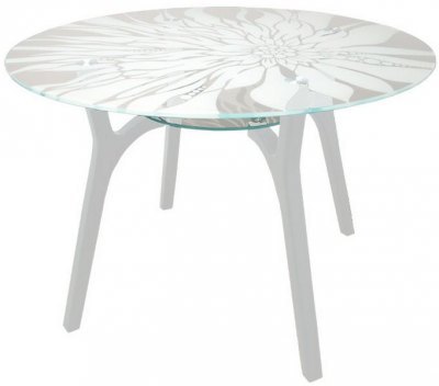 Проектирана стъклена кухненска маса с шарка