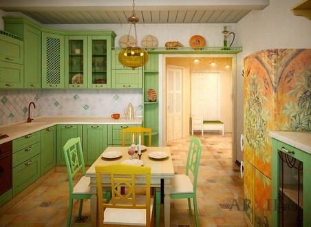 Кухненски интериор в гръцки стил