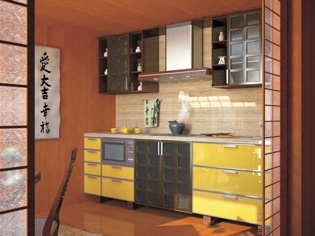 Кухня в японски стил (44 снимки) - баланс и хармония