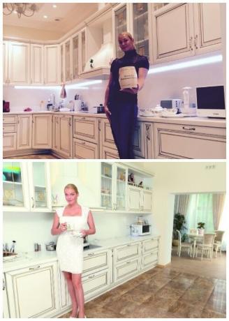Анастасия Volochkova в кухнята.