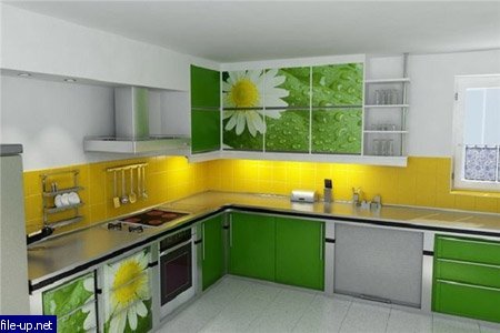 Жълто-зелен дизайн