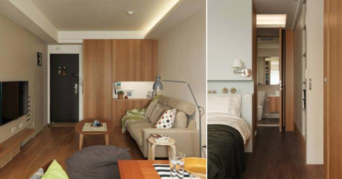 Дизайн малки апартаменти, които се превърнаха от студио за тристаен.