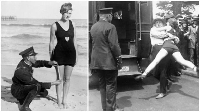 Жените в "неприлични" бански костюми трябва да бъдат арестувани! (Th 1920, САЩ). 
