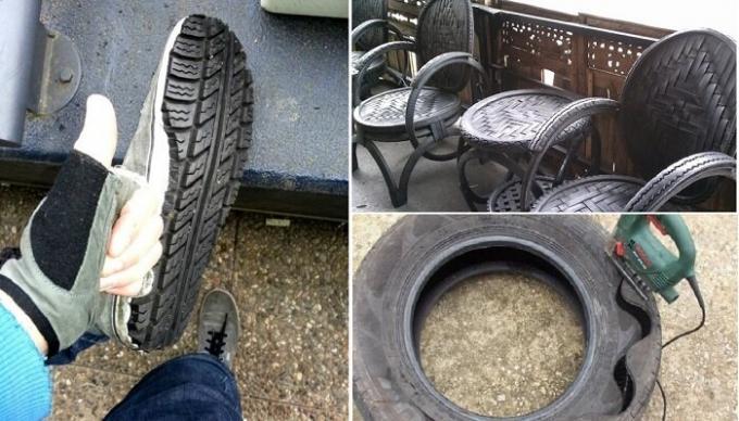  Какво може да се направи на стари гуми.