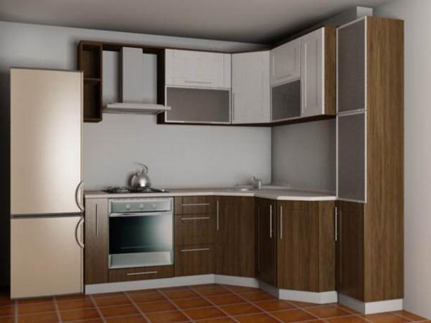 ъглови кухни за малки апартаменти