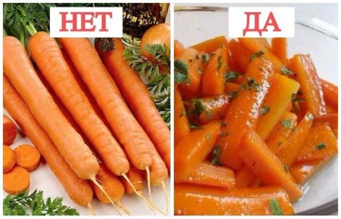 Варени моркови са добри сурови.