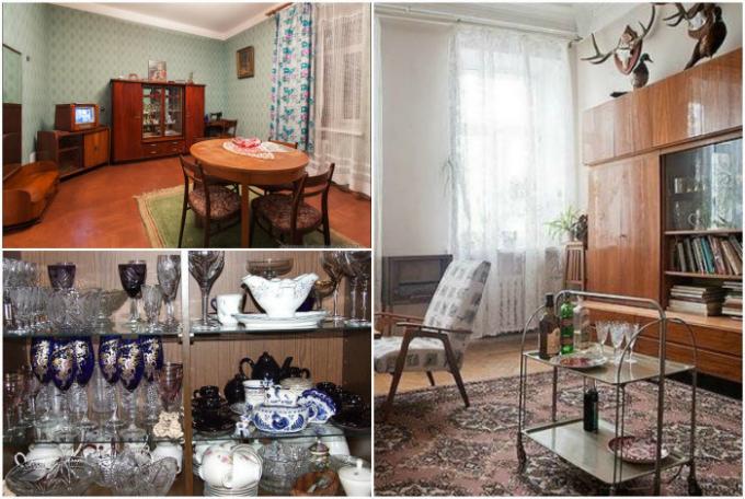 Съветски мебели и семейните набори.