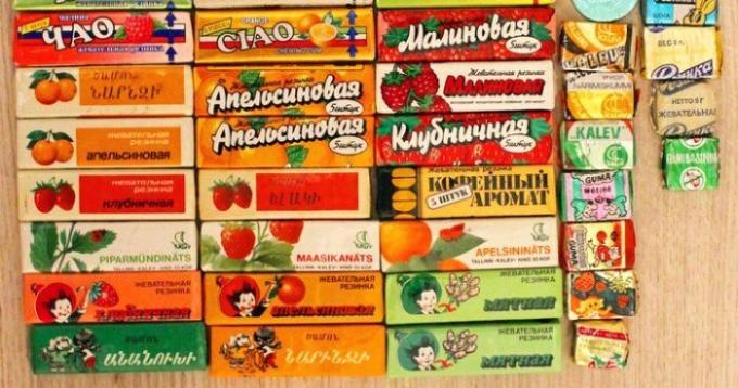 Съветските дъвки с различни вкусове.