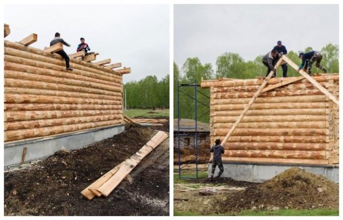 Изграждането на още две къщи за бъдещи фермери (Султанов, Челябинск област).